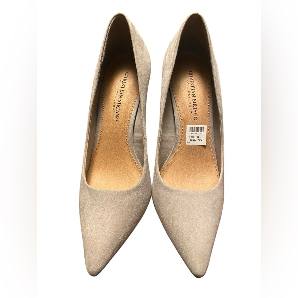 Christian Siriao Pumps- Light Grey Sued - Picture 1 of 4